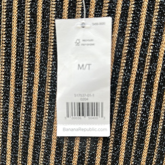 Gorgeous, NEW with TAGS Banana Republic gold & navy pleated dress. - Picture 2 of 6